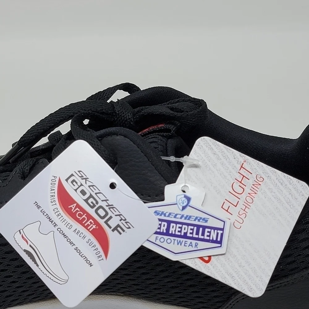 Skechers GO GOLF Men's Size 8 Max Fairway 3 Water Repellent BLACK/RED 214029 New